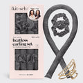 Charcoal Satin Heatless Hair Curler Bundle - Everyday Essentials