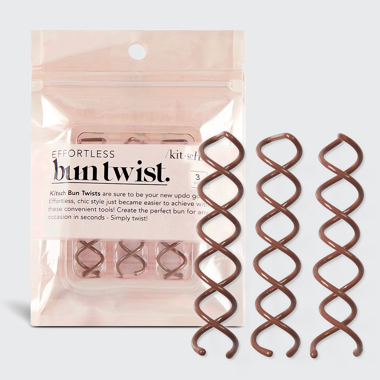 Brown Bun Twists 3pc Set - Signature Selection