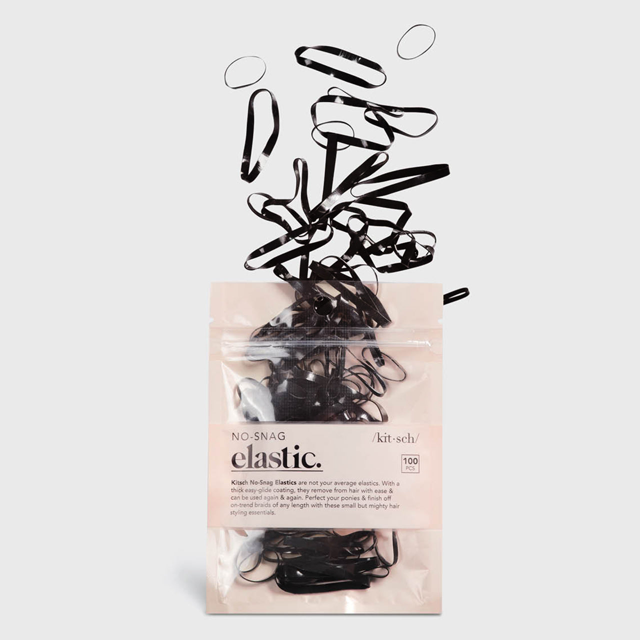 Black No-Snag Elastics 100pc Set - Signature Selection