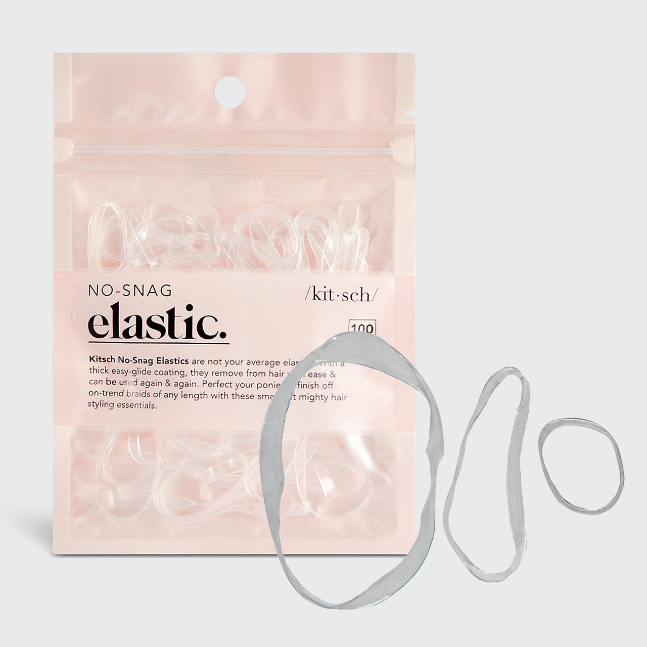 Clear No-Snag Elastics 100pc Set - Everyday Essentials
