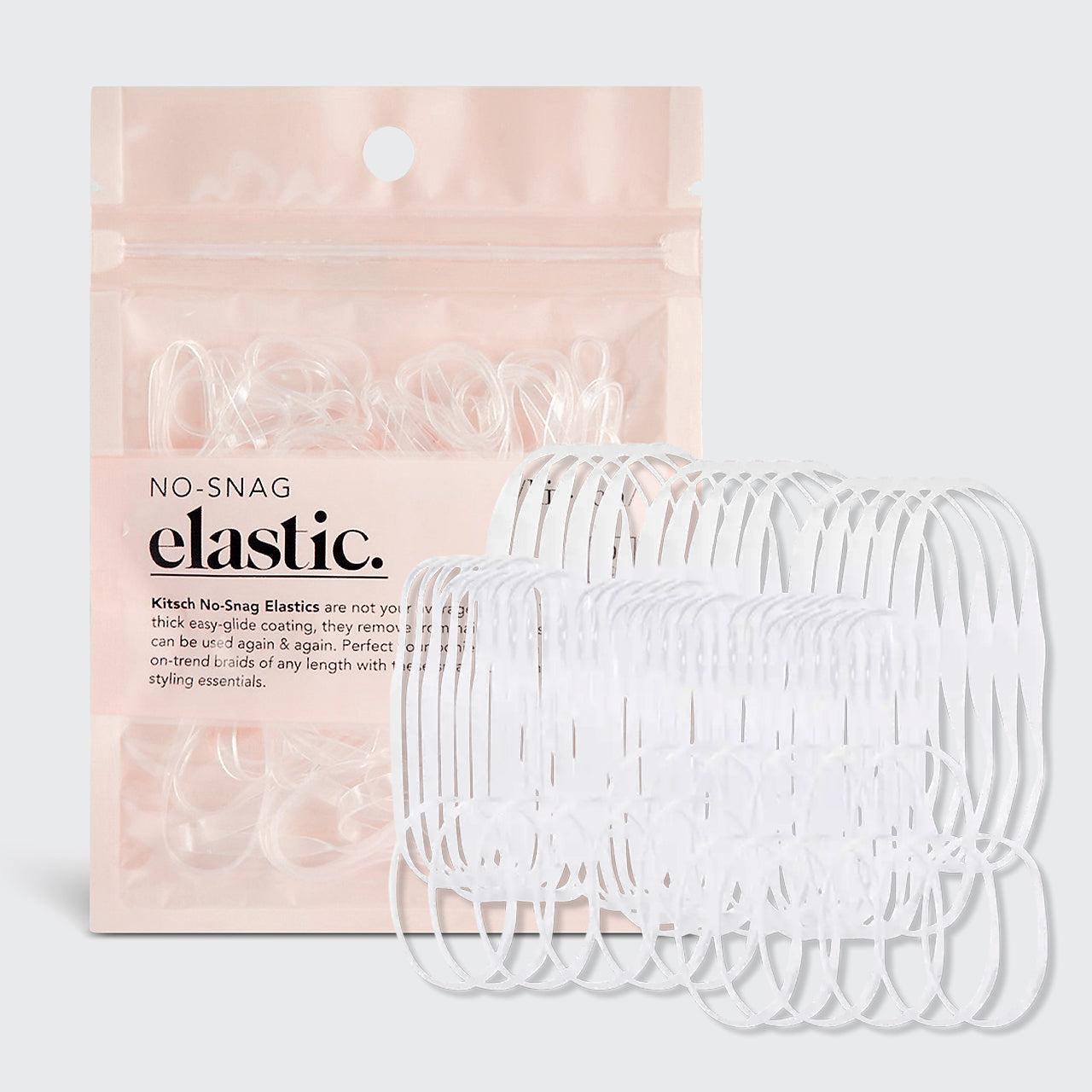 Clear No-Snag Elastics 100pc Set - Everyday Essentials