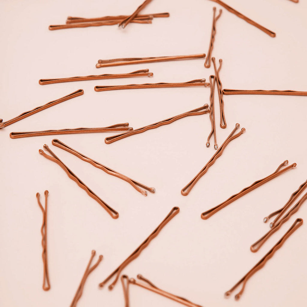Brown Bobby Pins 45pc Set - Curated Collection