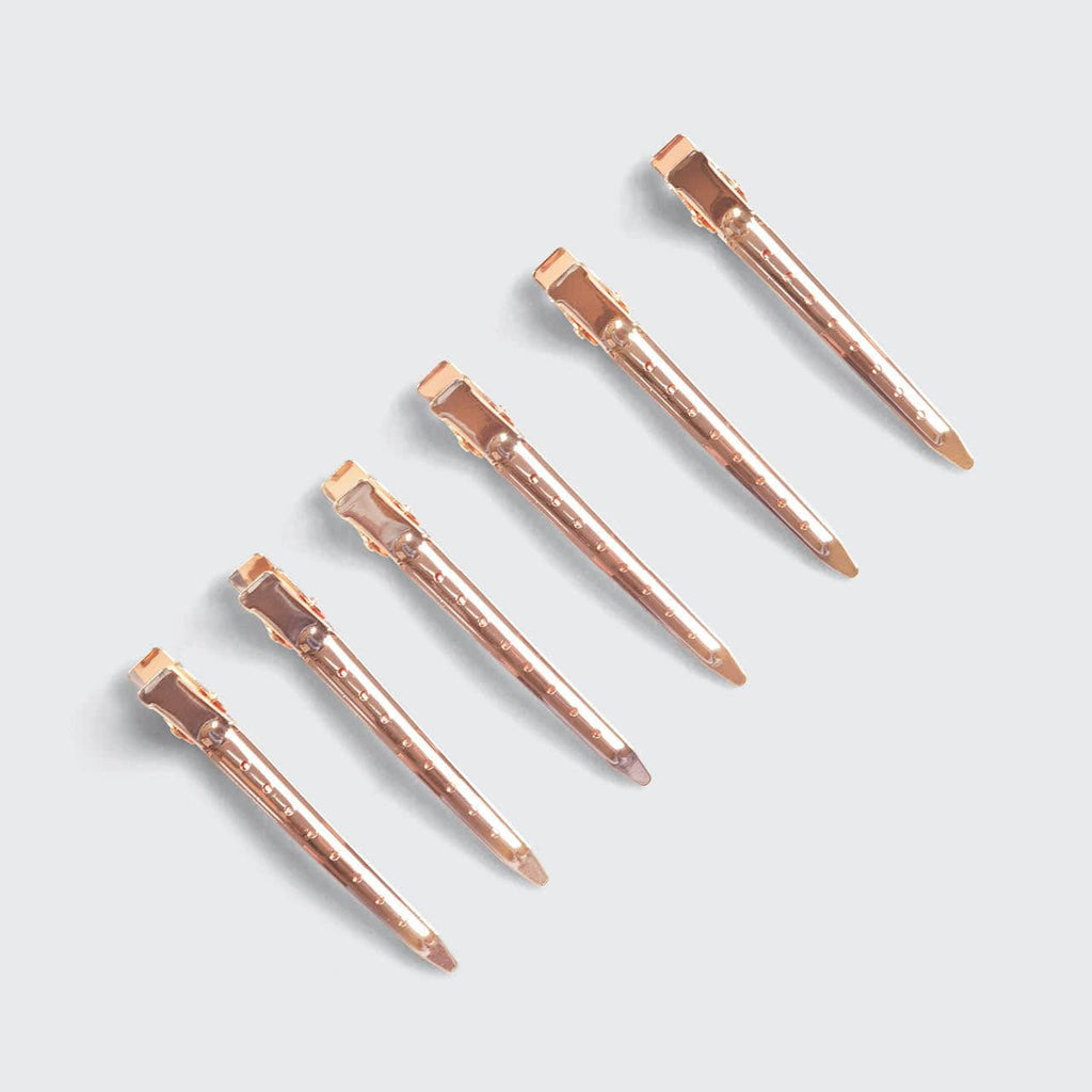 Rose Gold Styling Hair Clips 6pc Set - Signature Selection
