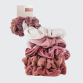 Blush and Mauve Velvet Scrunchies 5pc Set - Everyday Essentials