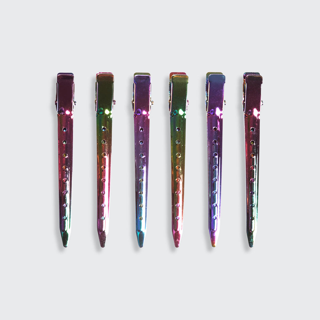 Iridescent Styling Hair Clips 6pc Set - Signature Selection