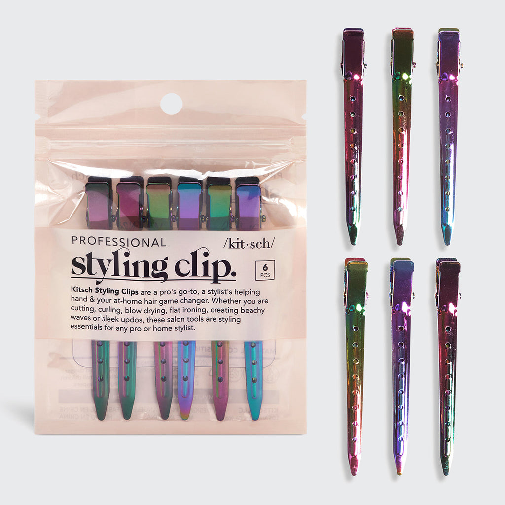 Iridescent Styling Hair Clips 6pc Set - Signature Selection