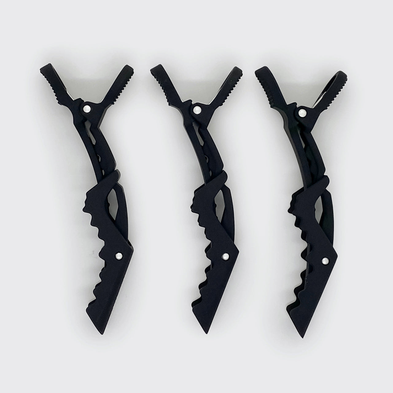 Black No-Slip Alligator Clips 3pc Set - Everyday Essentials