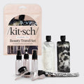 Black and Ivory Travel Bottles for Toiletries 11pc Set - Curated Collection