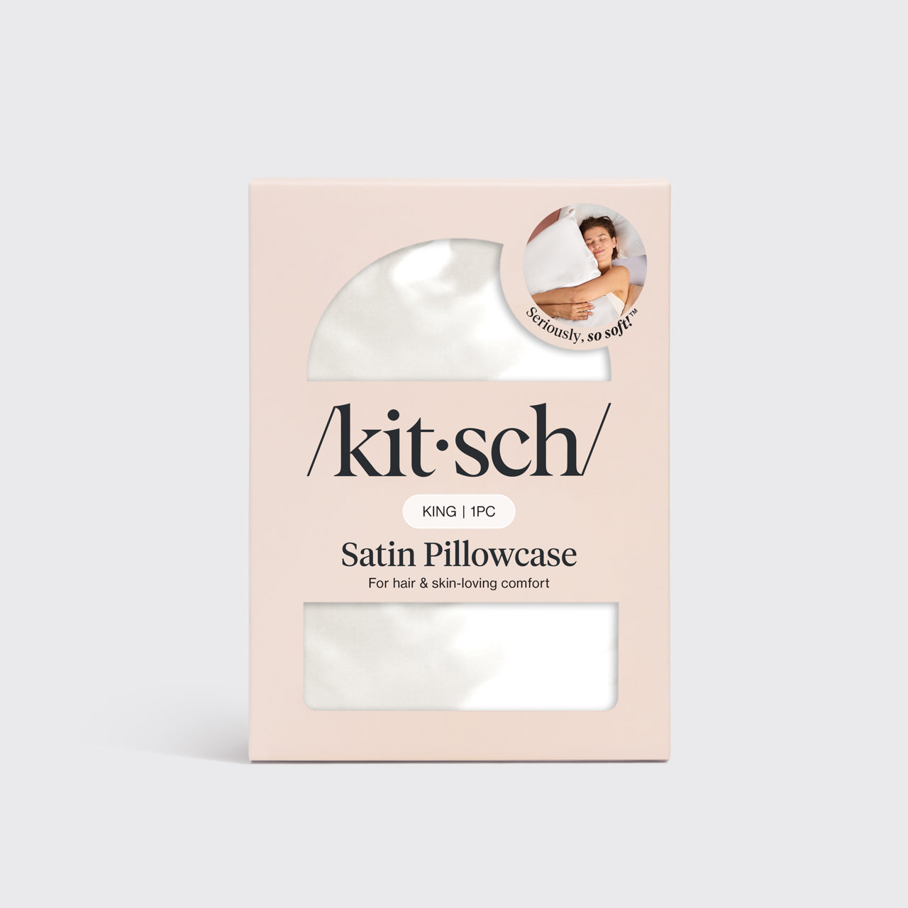 Satin Pillowcase in Ivory - King - Everyday Essentials