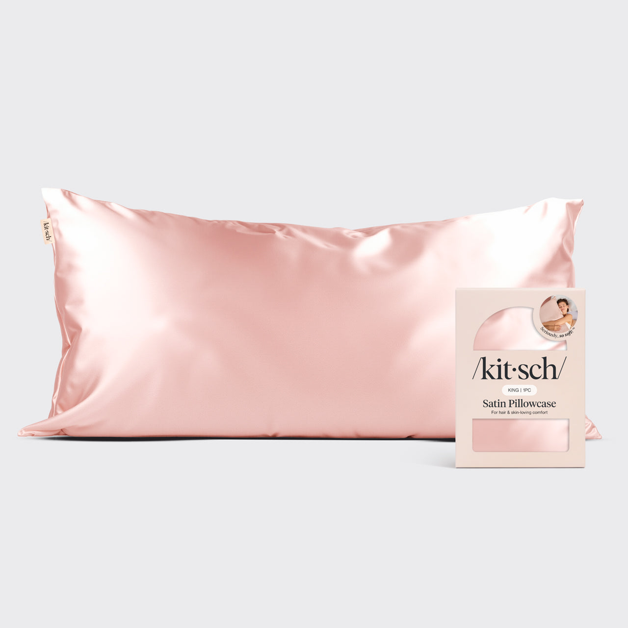 Satin Pillowcase in Blush - King - Curated Collection