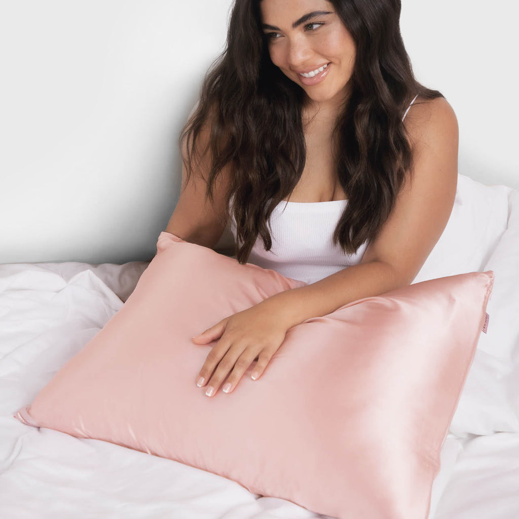 Satin Pillowcase in Blush 4 Pack - King - Everyday Essentials
