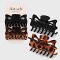 Black and Tort Claw Clips 2pc Set - Large - Signature Selection
