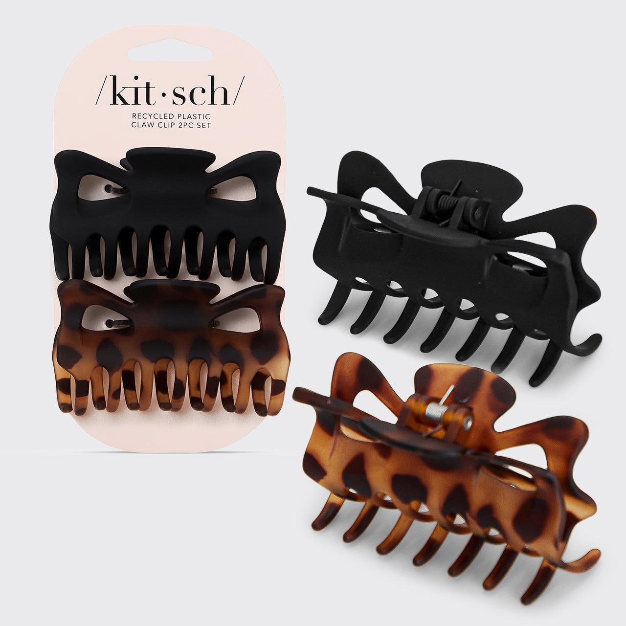 Black and Tort Claw Clips 2pc Set - Large - Signature Selection
