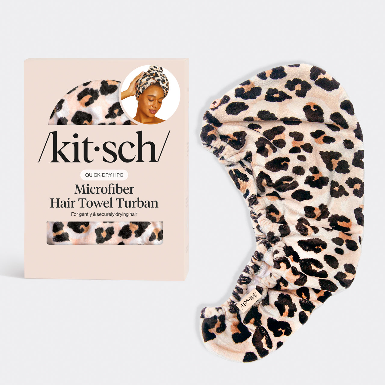 Microfiber Hair Towel - Leopard - Curated Collection