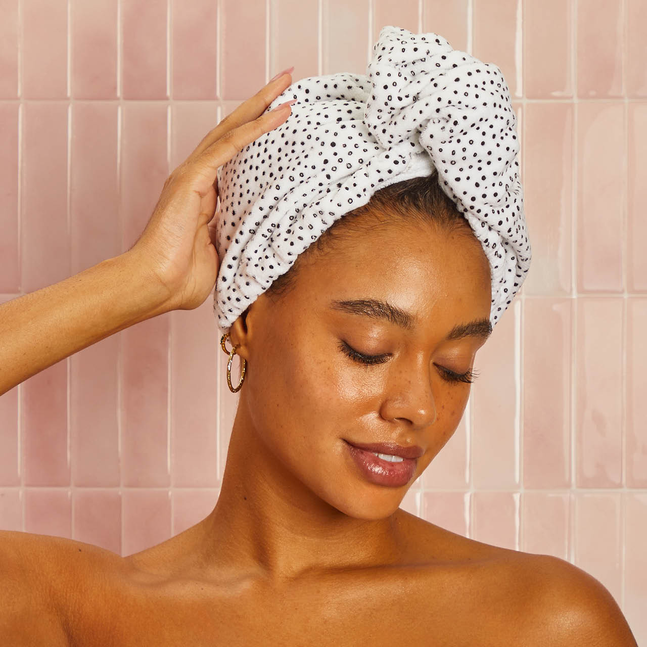 Microfiber Hair Towel - Micro Dot - Curated Collection