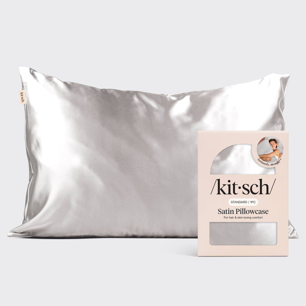 Satin Pillowcase in Silver - Everyday Essentials