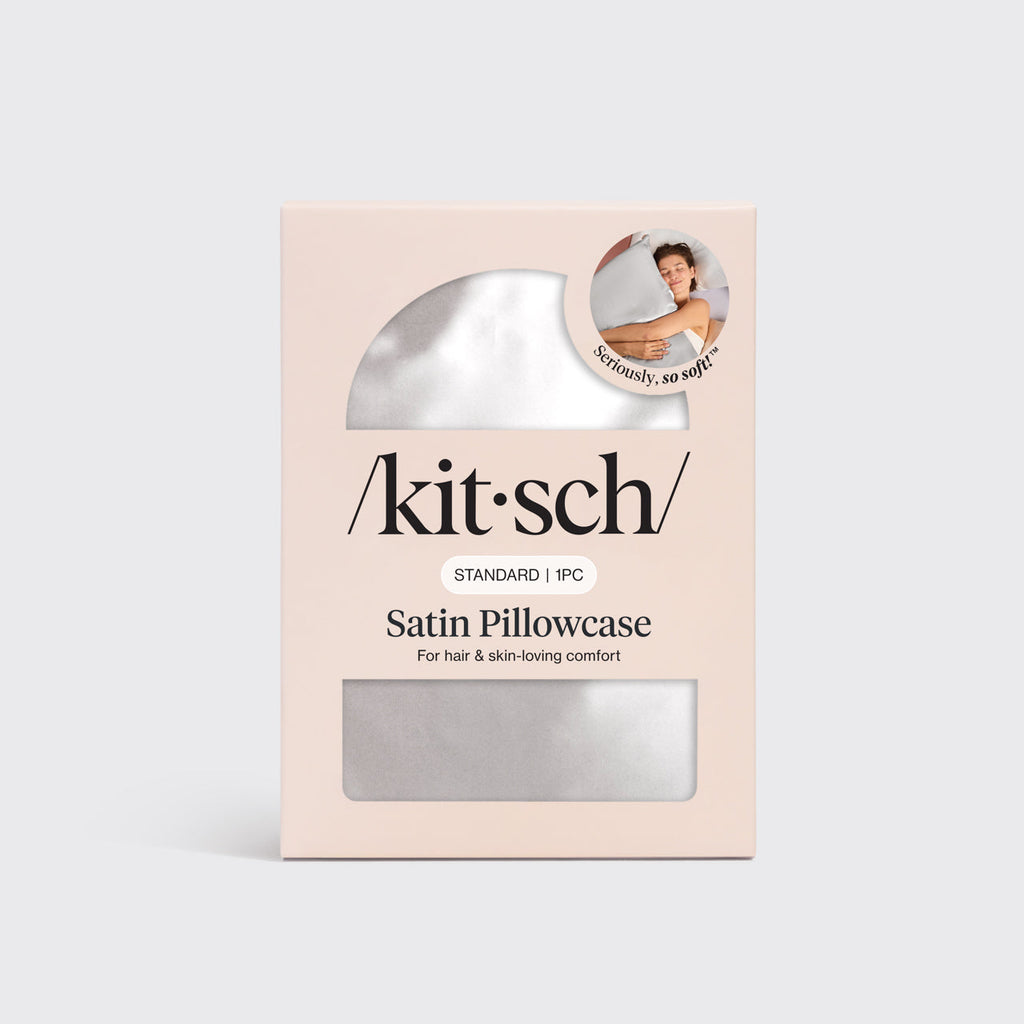 Satin Pillowcase in Silver 4 Pack - Curated Collection