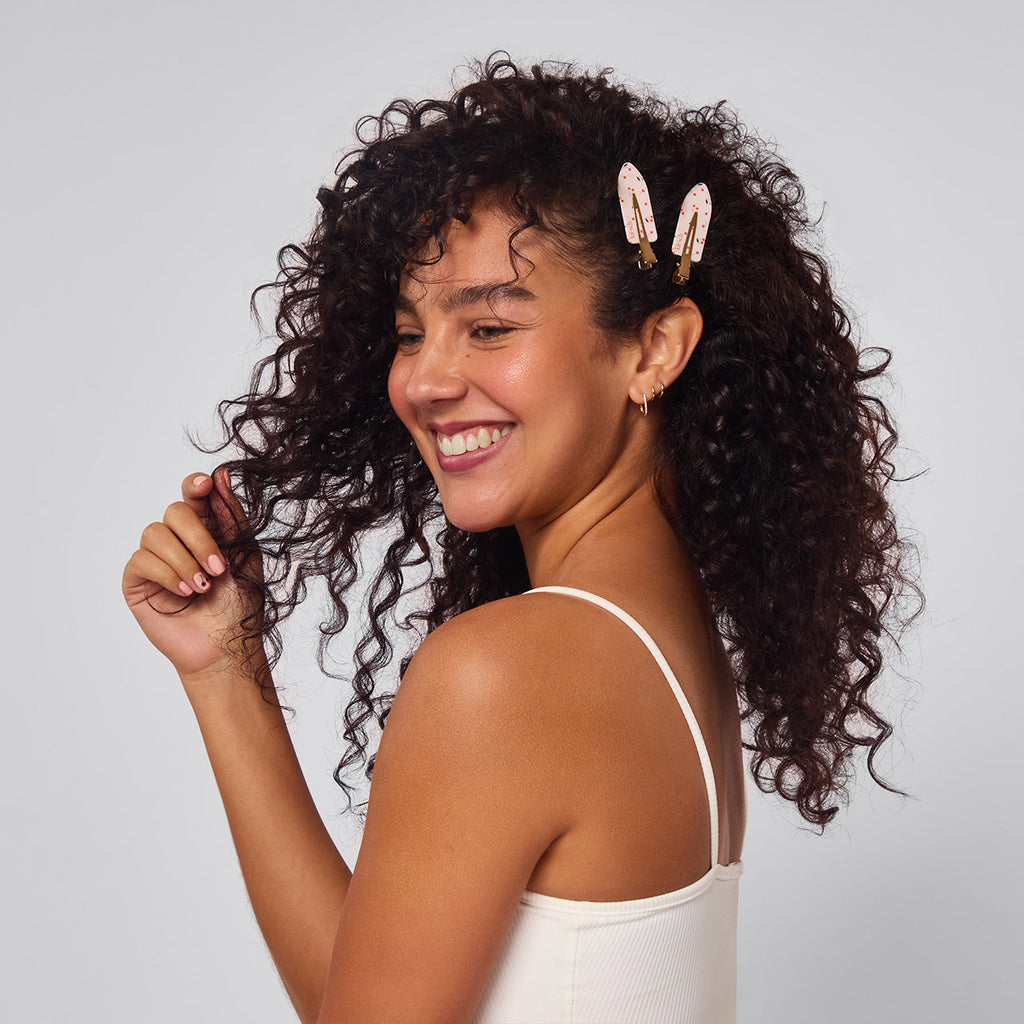 Cherry Print Creaseless Clips 4pc Set - Everyday Essentials