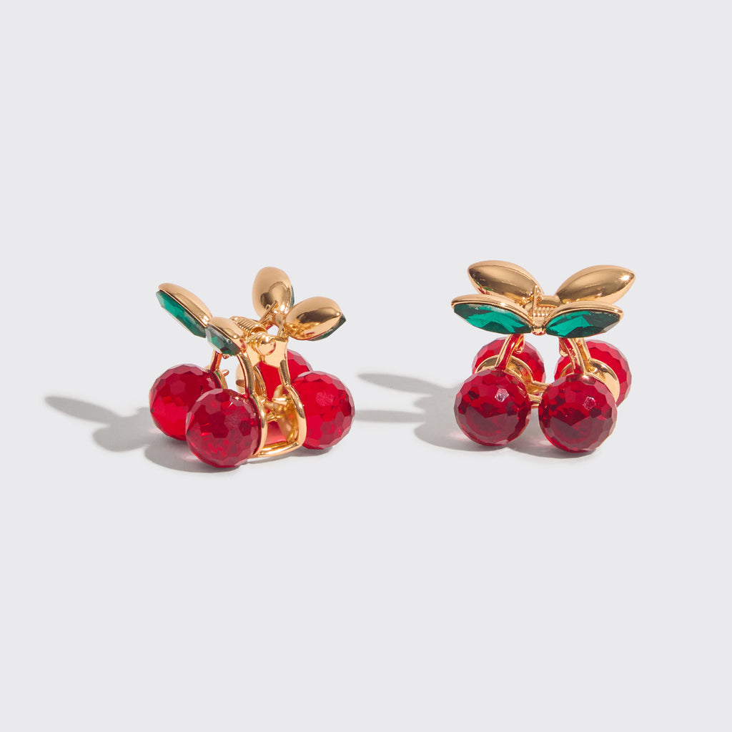 Cherry Rhinestone Claw Clips 2pc Set - Mini - Curated Collection