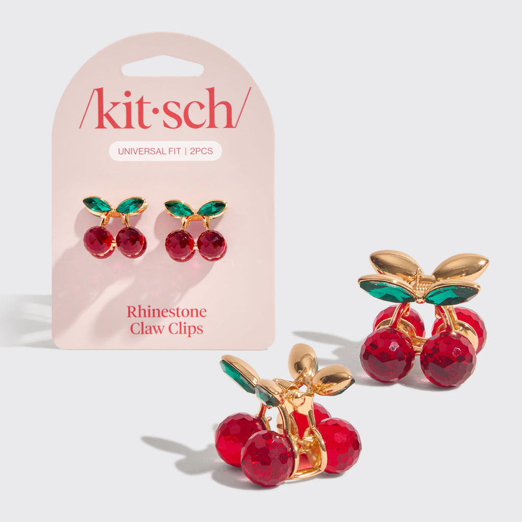 Cherry Rhinestone Claw Clips 2pc Set - Mini - Curated Collection