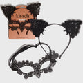 Black Cat Lace Headband and Mask - Everyday Essentials