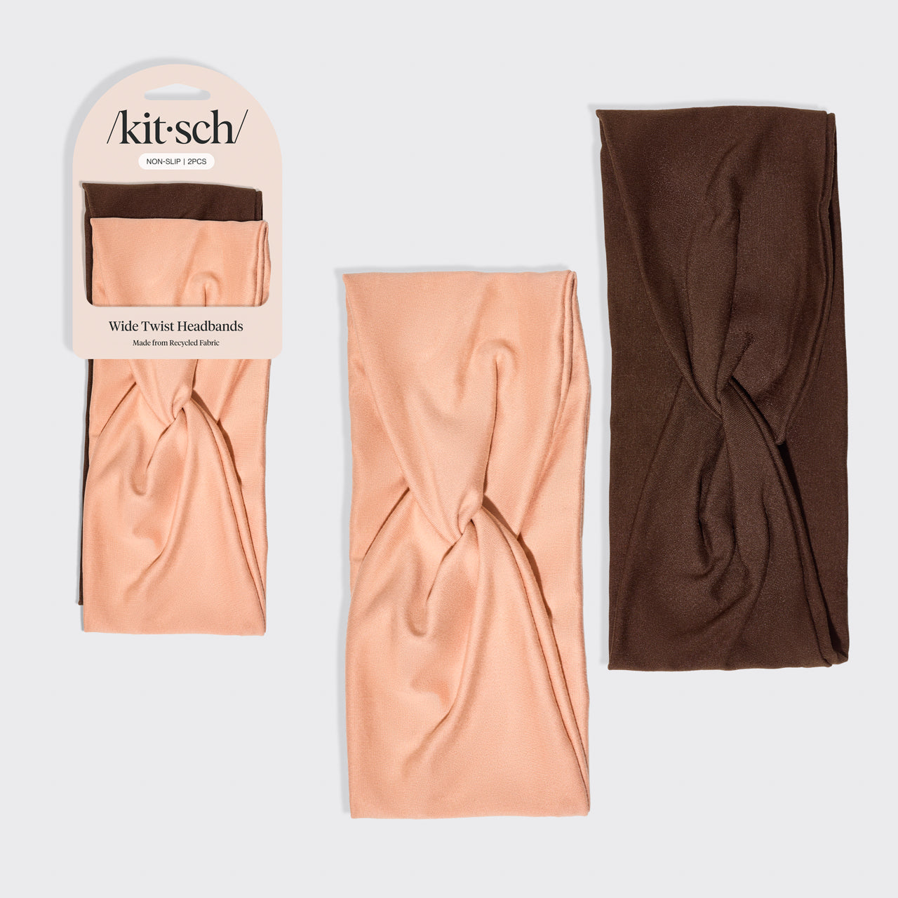 Rosewood Wide Twist Headbands 2pc Set - Everyday Essentials