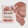 Terracotta Plush Microfiber Hair Towel Turban - Signature Selection