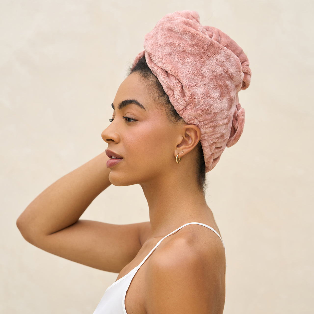Terracotta Plush Microfiber Hair Towel Turban - Signature Selection