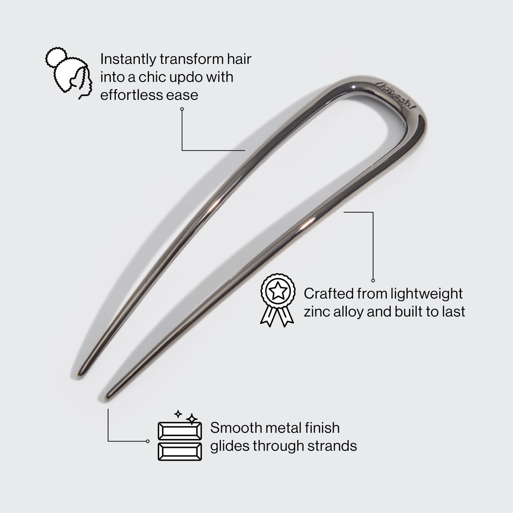 Hematite French Hair Pin - Everyday Essentials