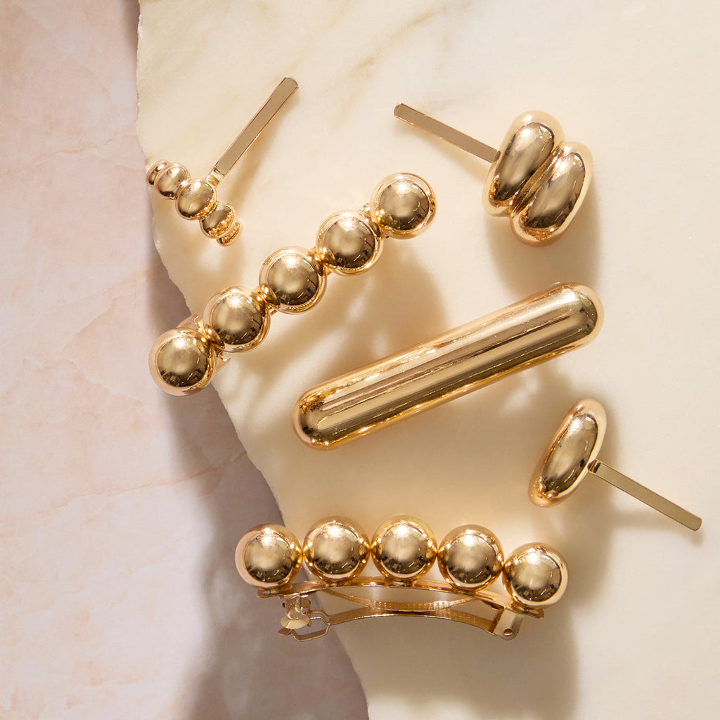 Gold Metal Barrettes - Everyday Essentials