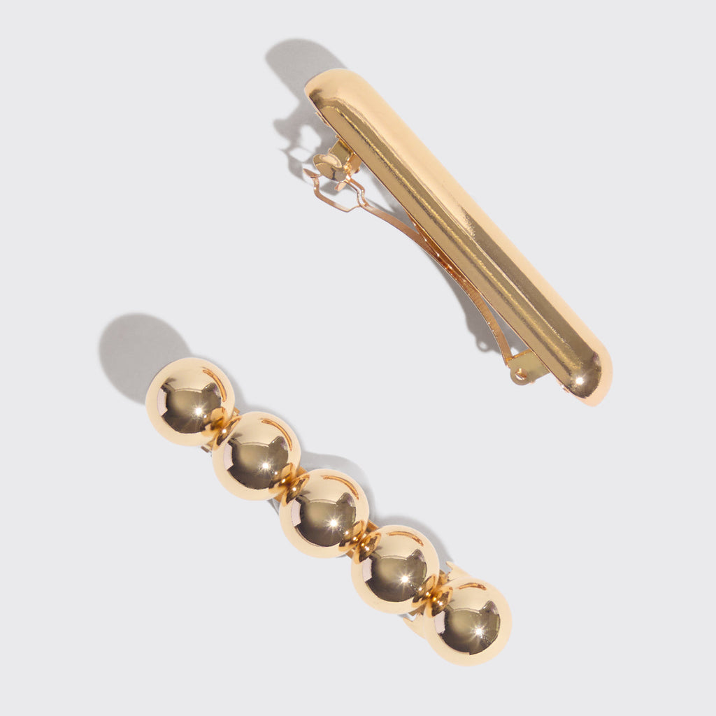 Gold Metal Barrettes - Everyday Essentials