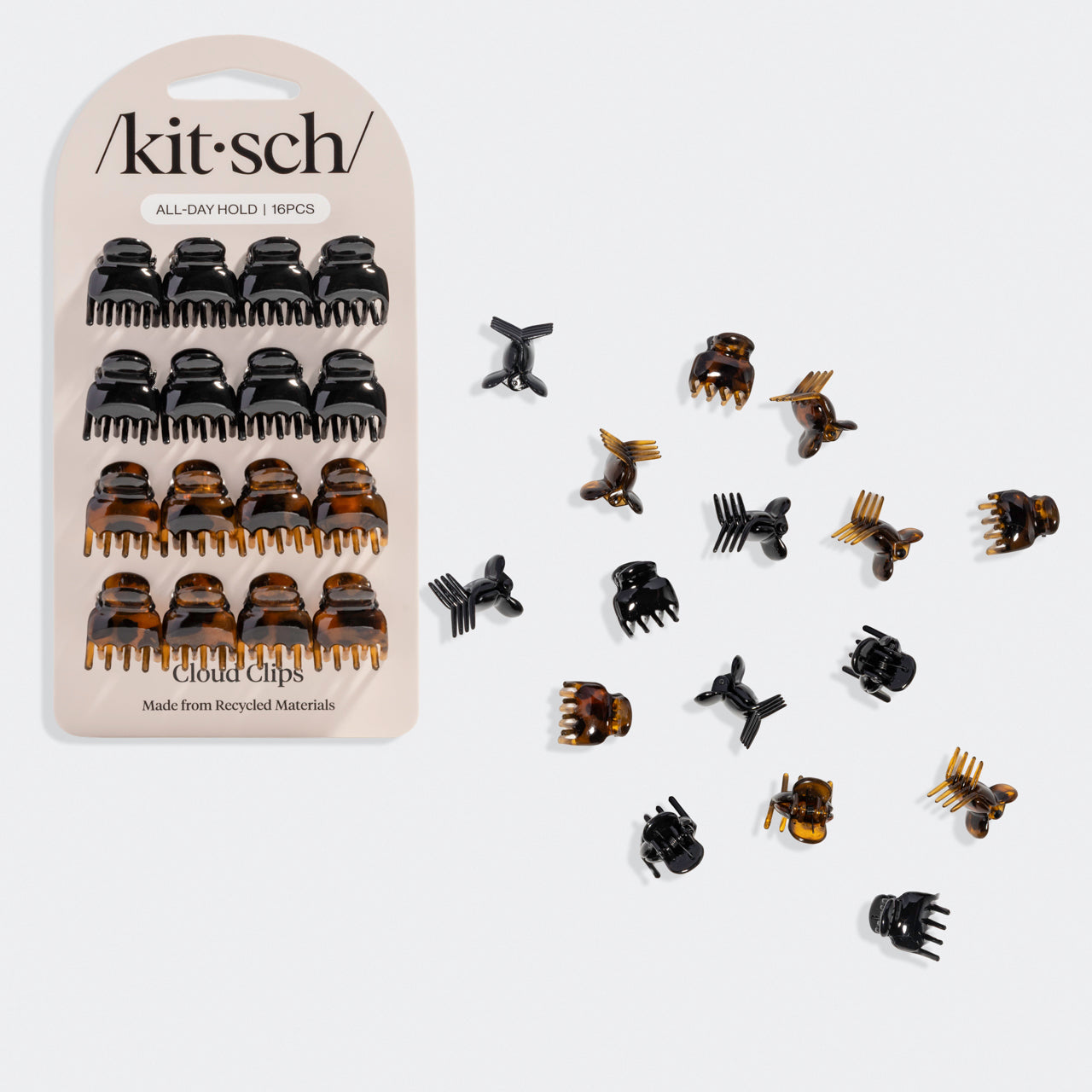 Black and Tort Micro Cloud Clip Set - Everyday Essentials