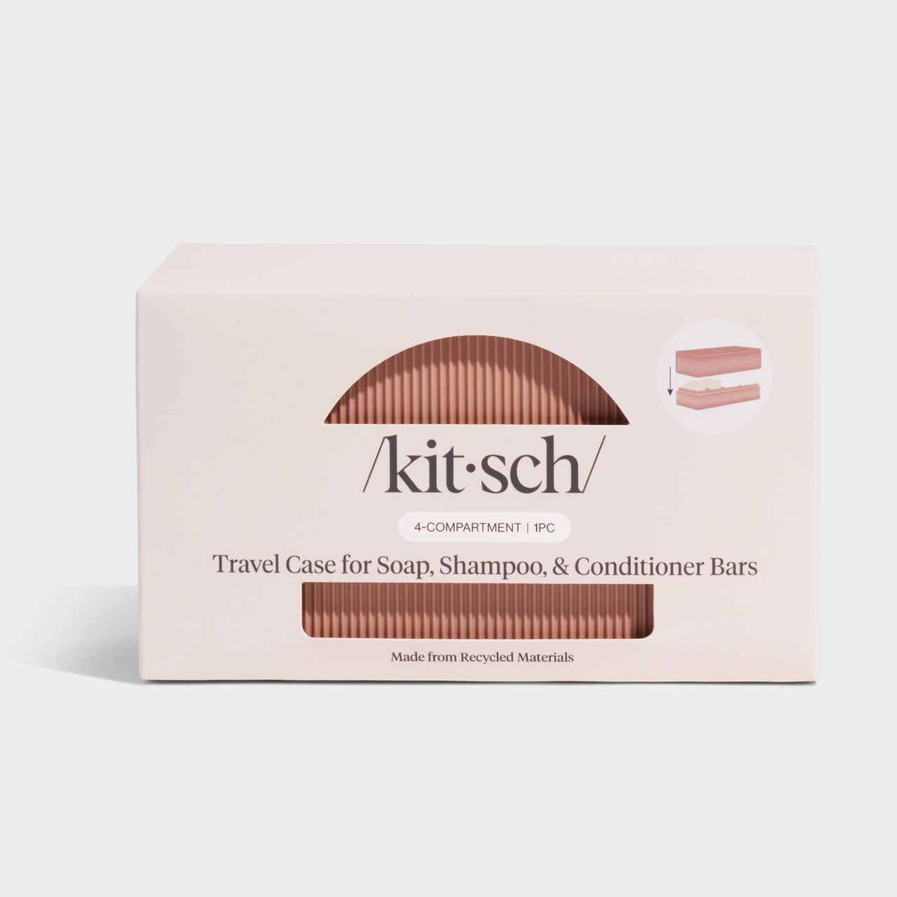 4-Compartment Travel Case - Terracotta - Everyday Essentials