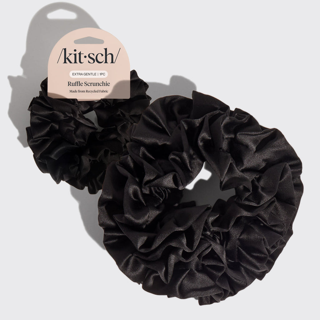 Black Ruffle Scrunchie - Everyday Essentials