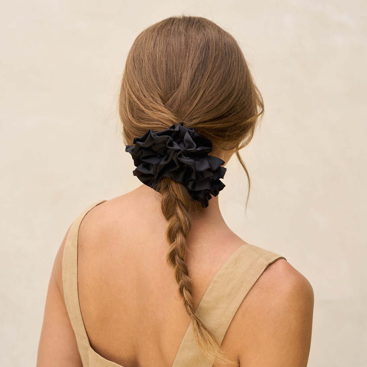 Black Ruffle Scrunchie - Everyday Essentials