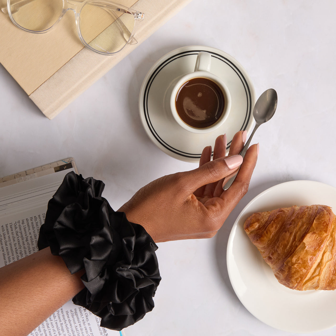 Black Ruffle Scrunchie - Everyday Essentials
