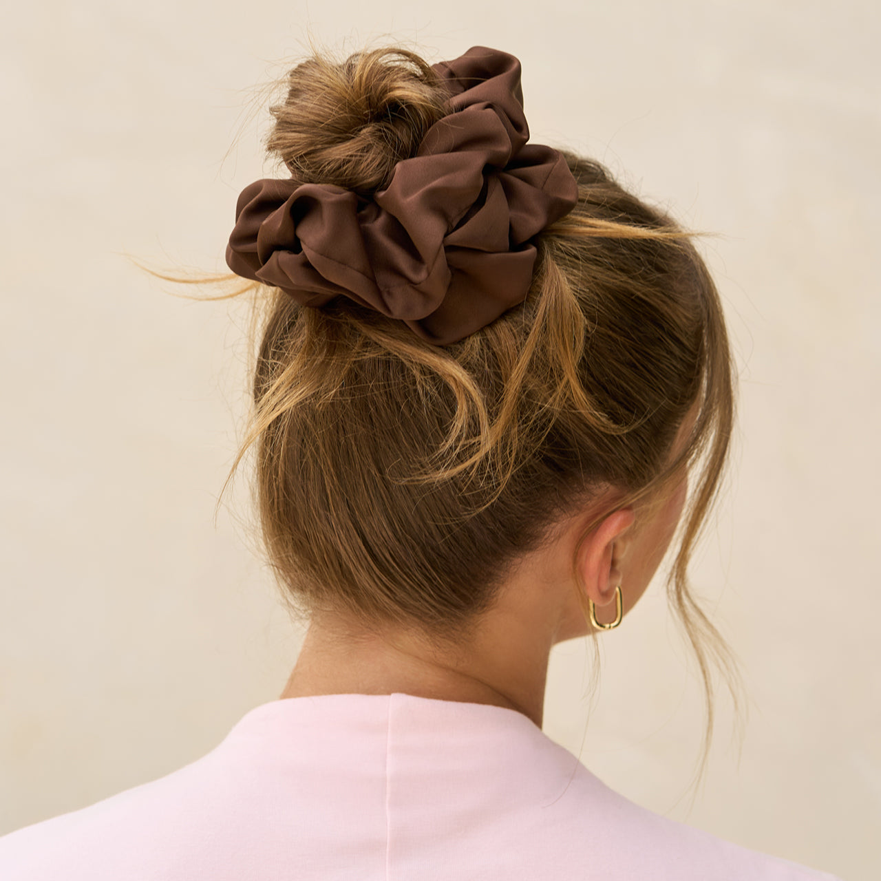 Black and Chocolate Oversized Scrunchies - Curated Collection