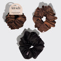 Black and Chocolate Oversized Scrunchies - Curated Collection