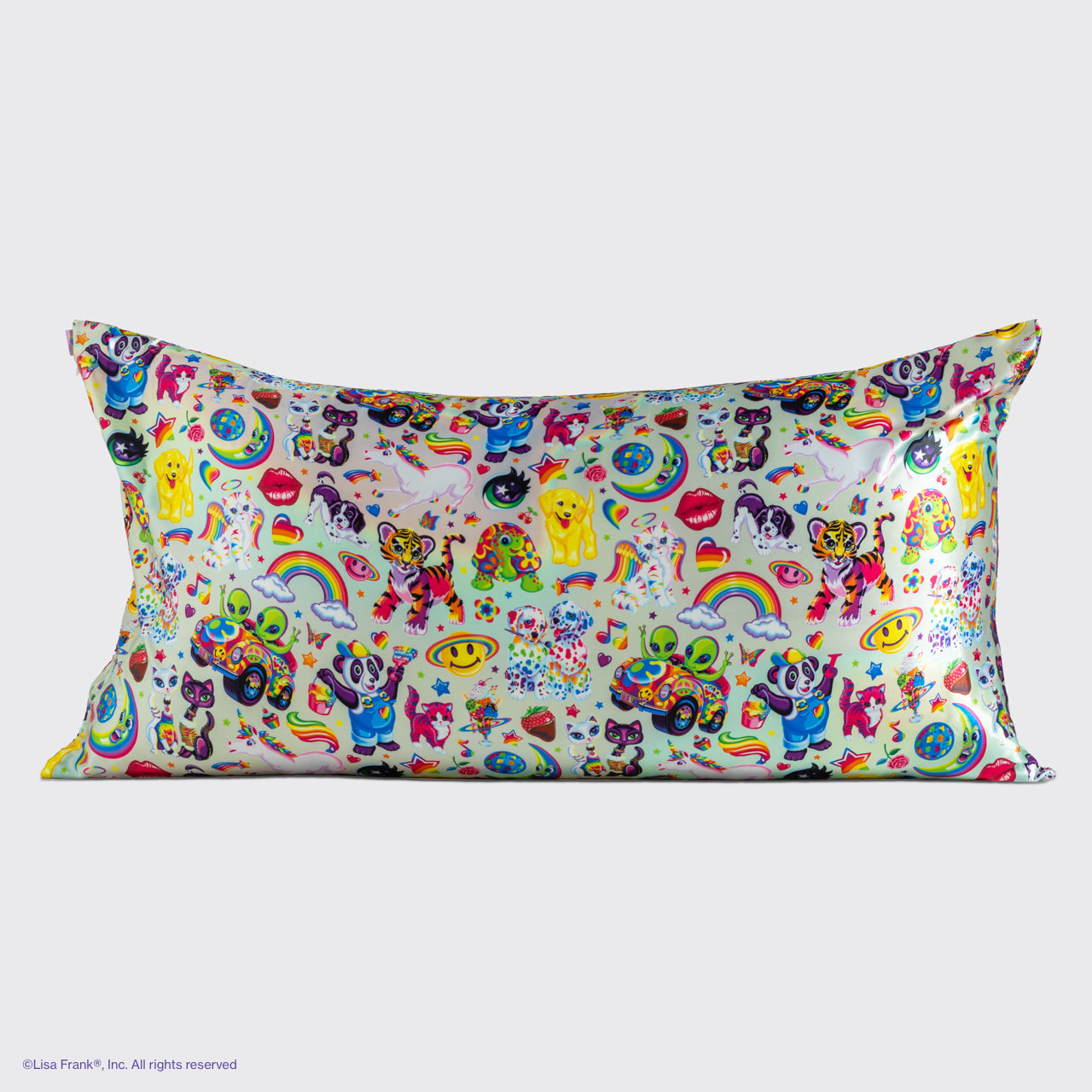 Lisa Frank x Kitsch Satin Pillowcase in The Fantastic World of Lisa Frank 2 Pack - King - Curated Collection