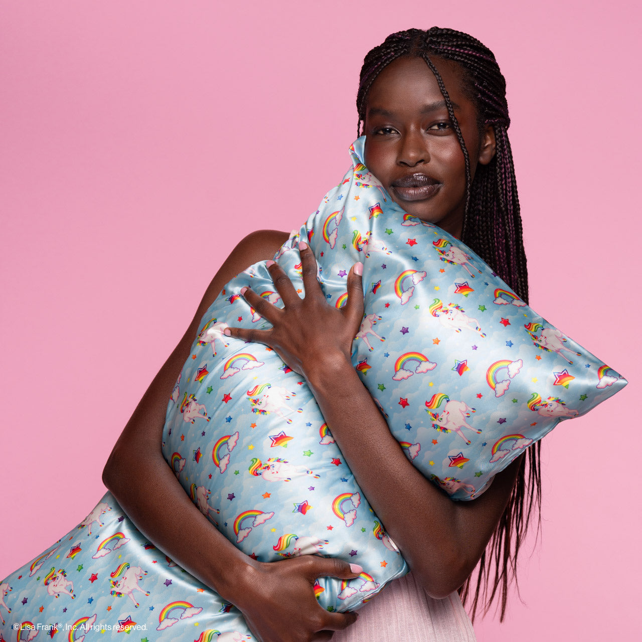 Lisa Frank x Kitsch Satin Pillowcase in MarkieTM 2 Pack - King - Signature Selection