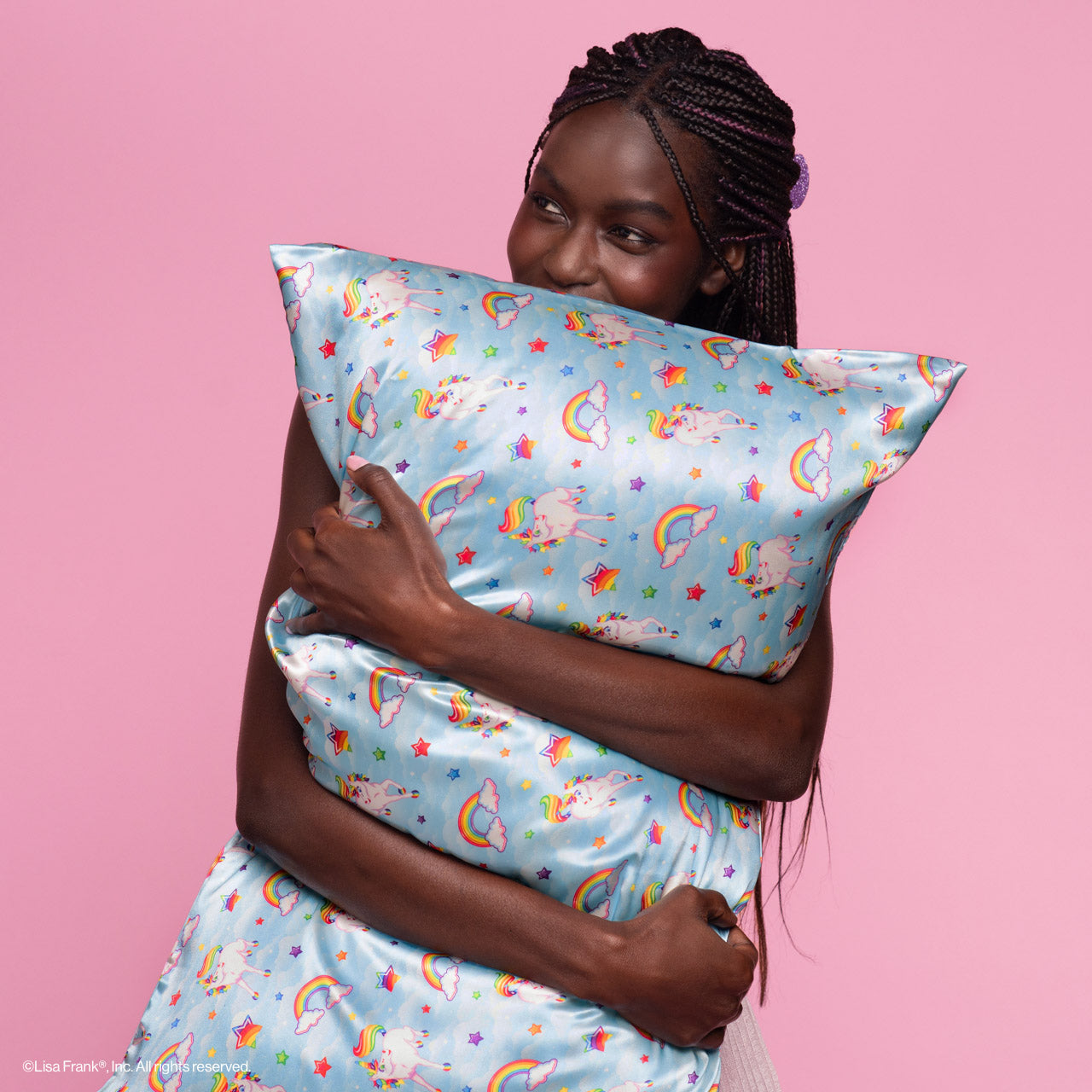 Lisa Frank x Kitsch Satin Pillowcase in MarkieTM 4 Pack - Curated Collection