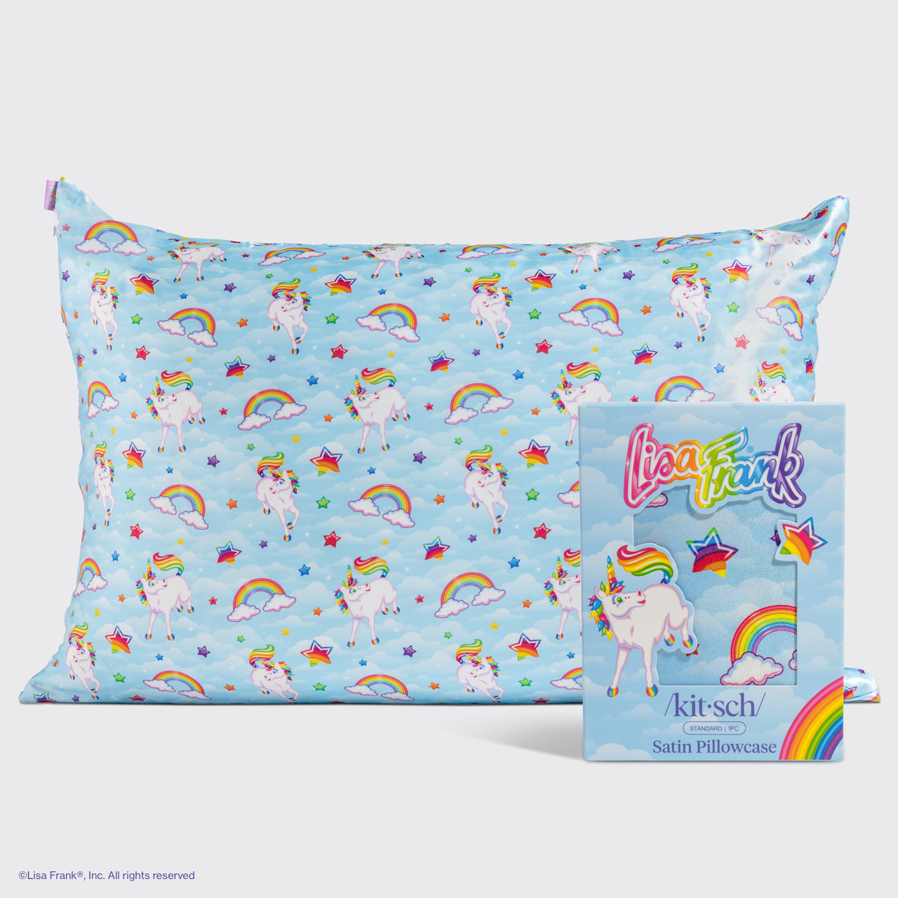 Lisa Frank x Kitsch Satin Pillowcase in MarkieTM 4 Pack - Curated Collection