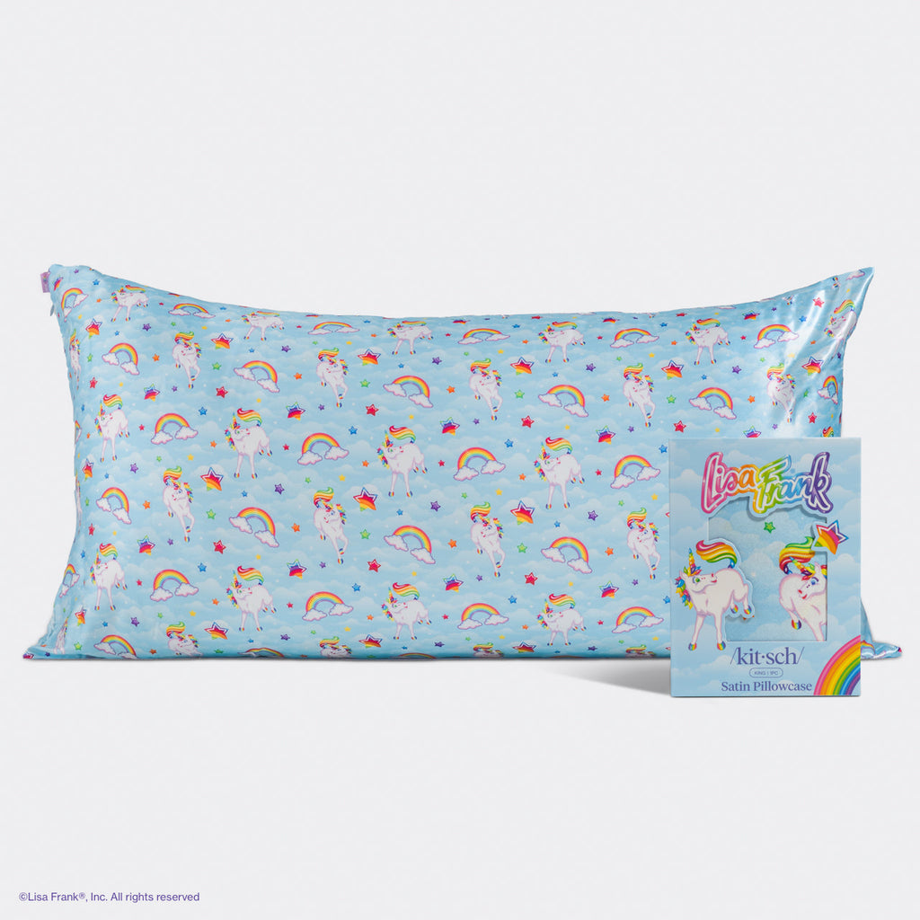 Lisa Frank x Kitsch Satin Pillowcase in MarkieTM 2 Pack - King - Everyday Essentials