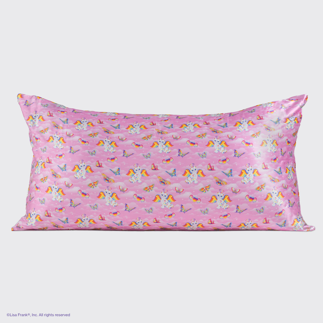 Lisa Frank x Kitsch Satin Pillowcase in Angel KittyTM 2 Pack - King - Signature Selection