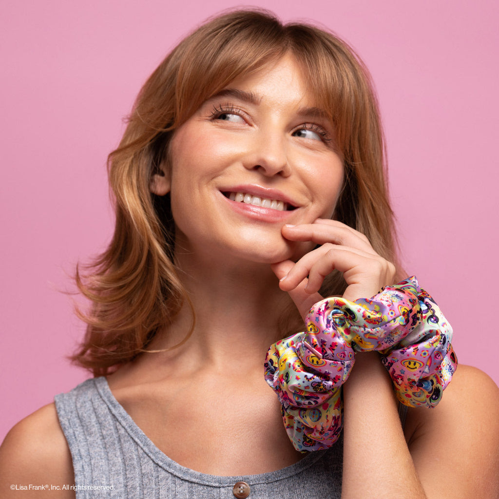 Lisa Frank x Kitsch Pillow Scrunchies in Satin in The Fantastic World of Lisa Frank - Everyday Essentials