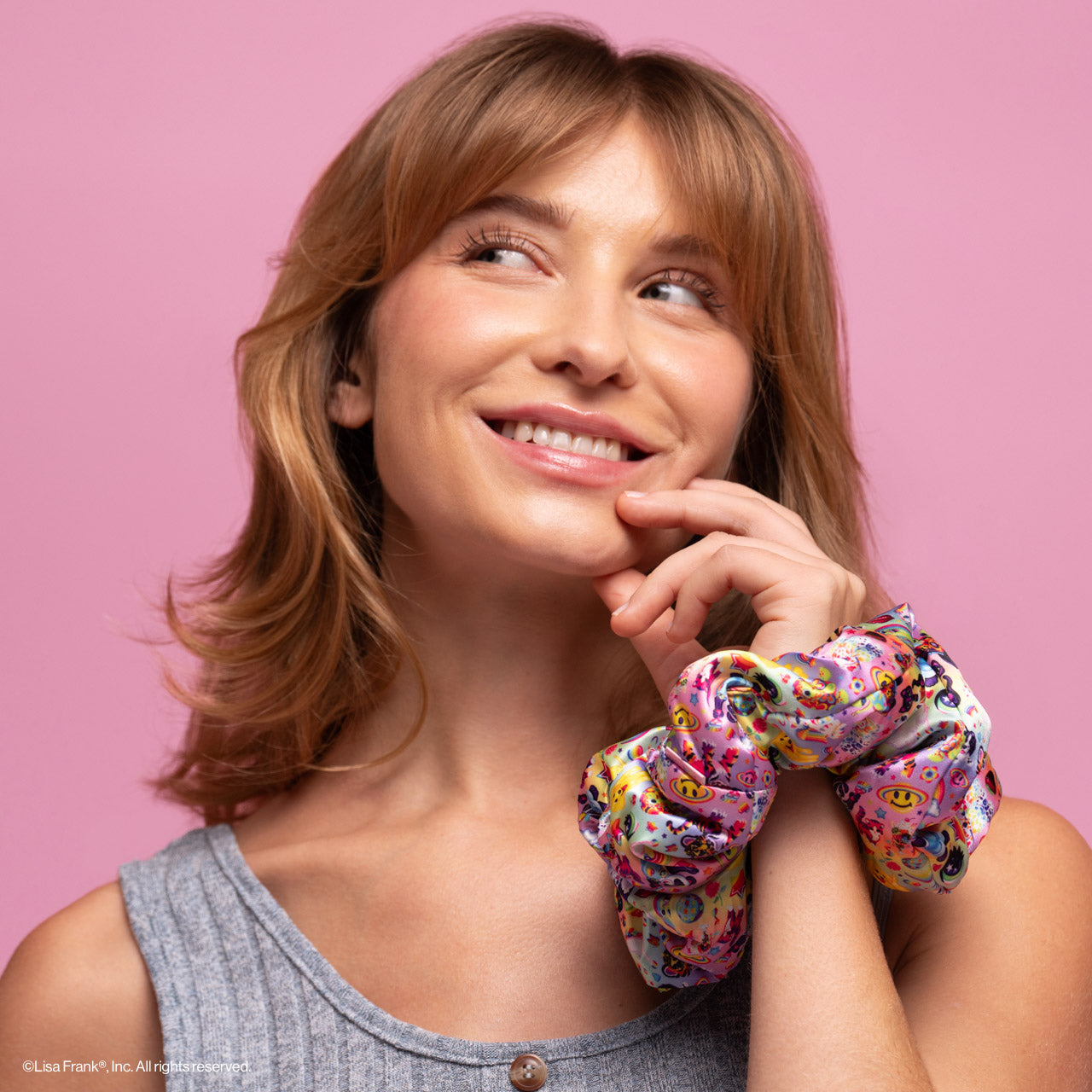 Lisa Frank x Kitsch Pillow Scrunchies in Satin in The Fantastic World of Lisa Frank - Everyday Essentials