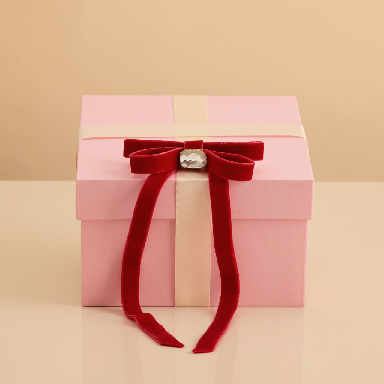 Velvet and Gemstone Bow Hair Clip - Curated Collection