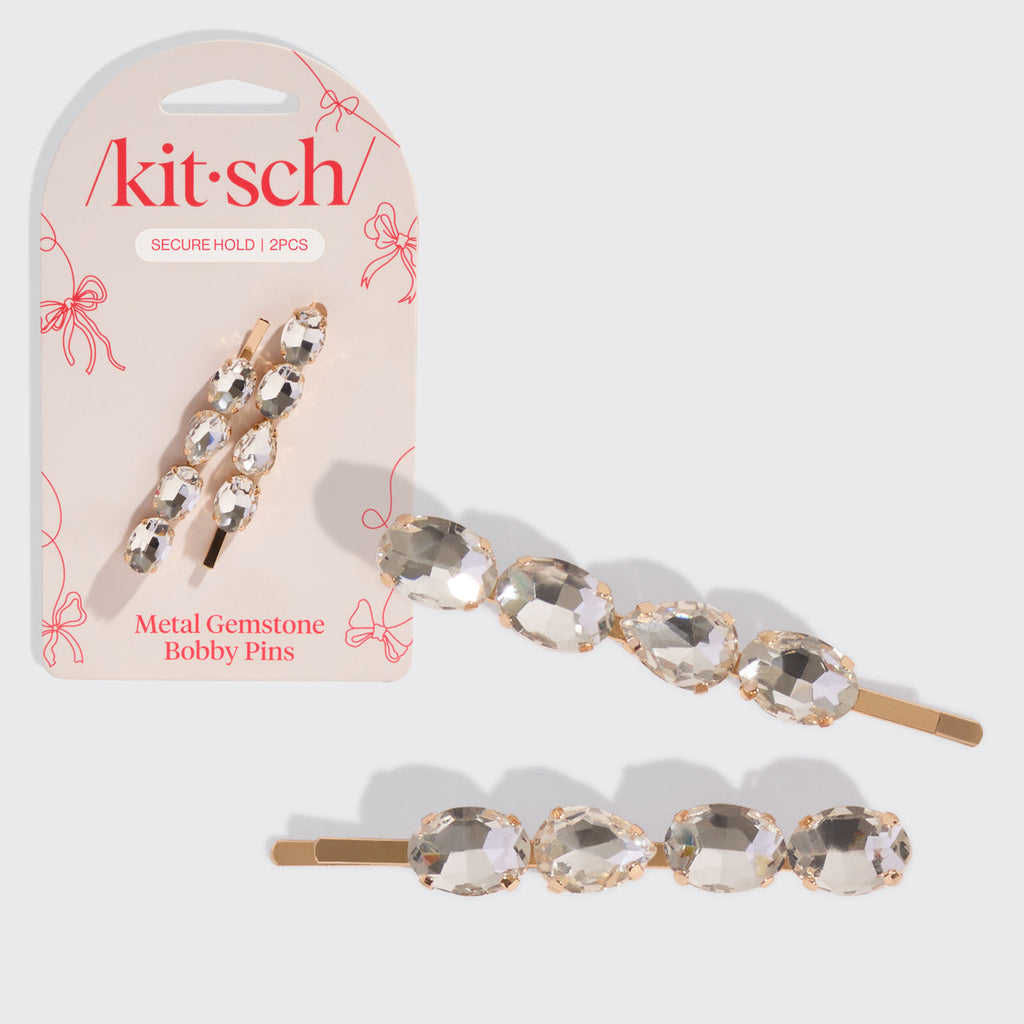 White Gemstone Bobby Pins - Everyday Essentials