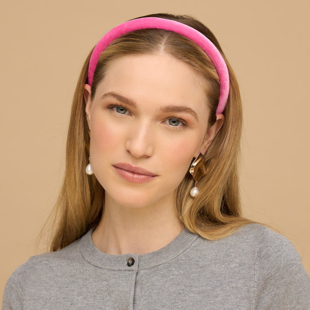 Red Pink and Green Velvet Headbands - Curated Collection