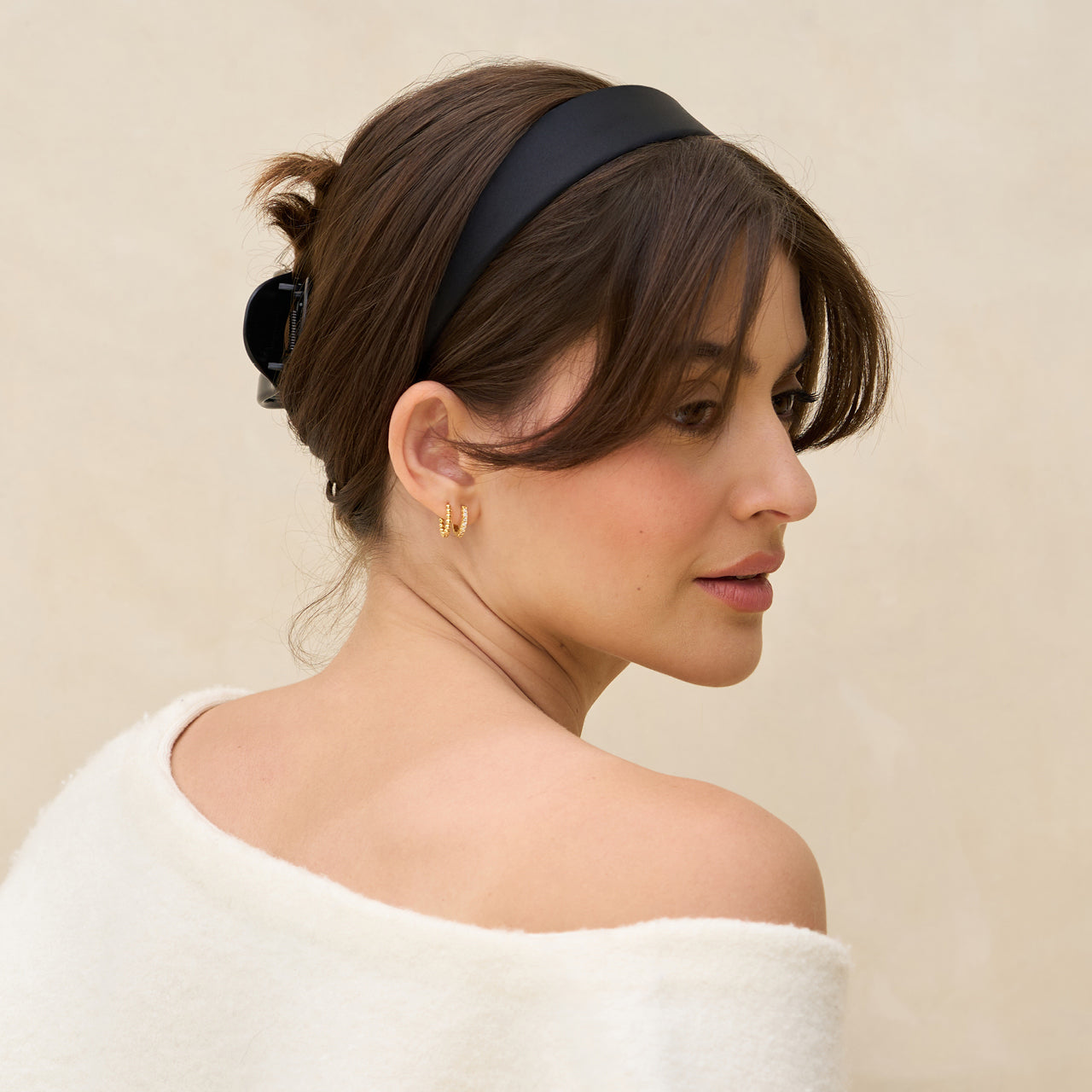 Black and Chocolate Satin and Velvet Headbands - Everyday Essentials